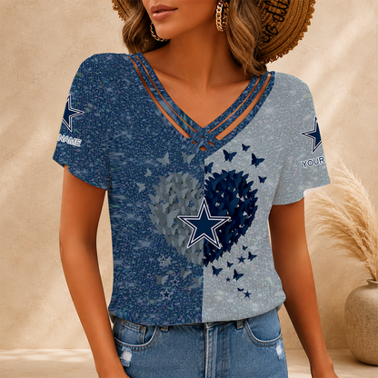 [SPECIAL OFFER] NEW CUSTOMIZED NFL21 DCB DALLAS COWBOYS V-NECK SHIRT