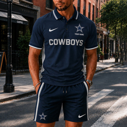 [TOUCHDOWN DEAL] NEW CUSTOMIZED NFL21 DCB DALLAS COWBOYS POLO SHIRT & SHORT PANTS