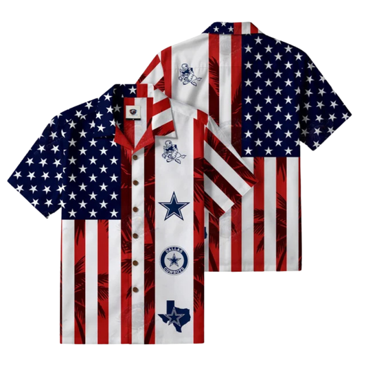 [TOUCHDOWN DEAL] NEW CUSTOMIZED NFL21 DCB DALLAS COWBOYS PATRIOTIC 250 USA HAWAIIAN SHIRT