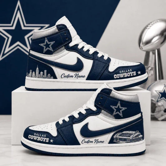 [TOUCHDOWN DEAL] NEW CUSTOMIZED NFL21 DCB DALLAS COWBOYS AIR JORDAN 1