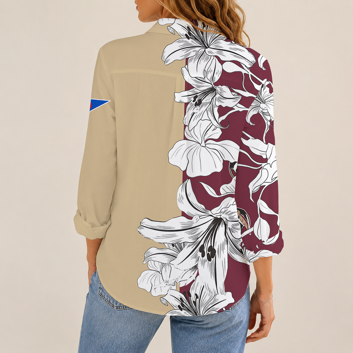 [TOUCHDOWN DEAL] NEW CUSTOMIZED NCAA FBS21 FLS FLORIDA STATE SEMINOLES WOMEN CASUAL SHIRT