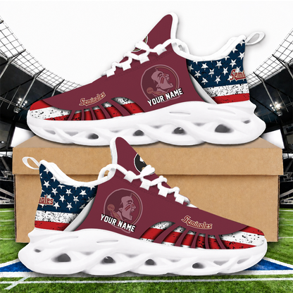 [TOUCHDOWN DEAL]NEW CUSTOMIZED NCAA FBS21 FLS FLORIDA STATE SEMINOLES CLUNKY SNEAKERS