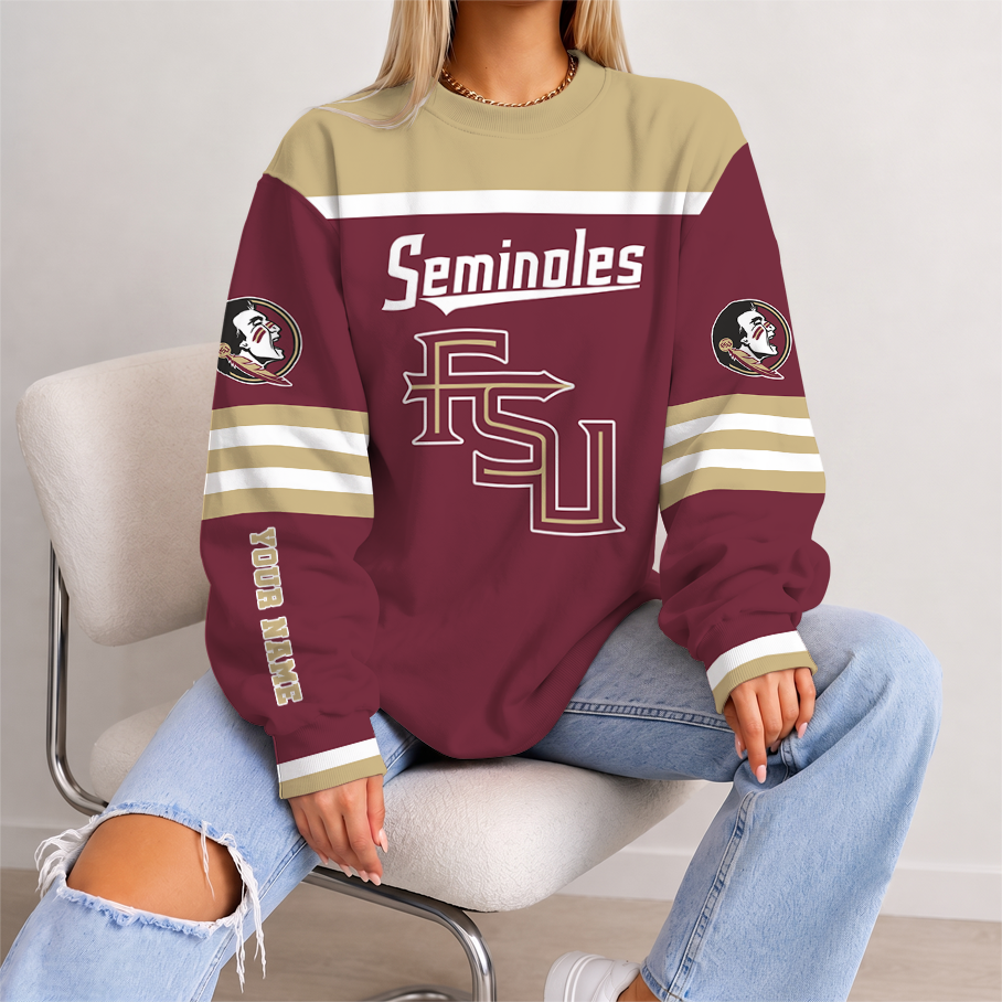 [TOUCHDOWN DEAL] NEW CUSTOMIZED NCAA FBS21 FLS FLORIDA STATE SEMINOLES UNISEX SWEATSHIRT