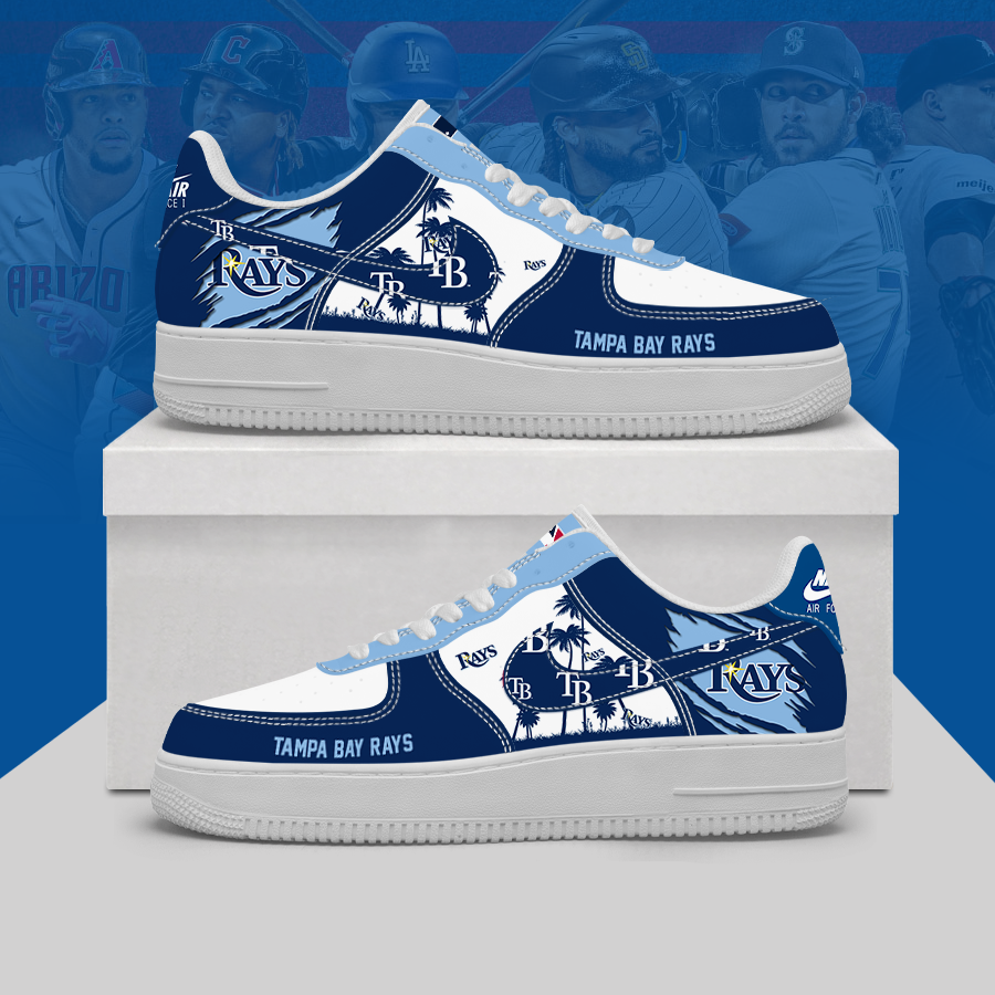 [HOMERUN DEAL] NEW CUSTOMIZED MLB21 TBR TAMPA BAY RAYS AF1 SHOES