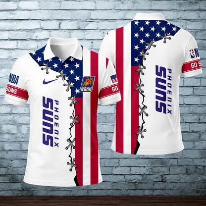 [HOT DEAL] NEW CUSTOMIZED NBA21 PSU PHOENIX SUNS POLO SHIRT