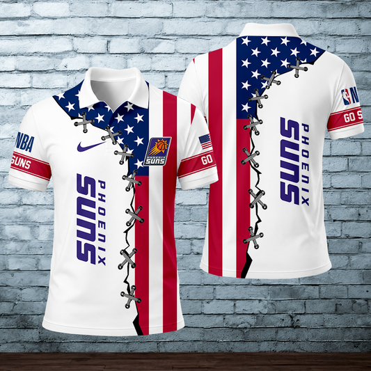 [HOT DEAL] NEW CUSTOMIZED NBA21 PSU PHOENIX SUNS POLO SHIRT