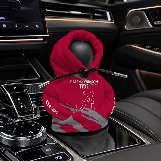 [HOMERUN DEAL] NEW CUSTOMIZED NCAA CWS21 ABC ALABAMA CRIMSON TIDE AUTOMOTIVE HOODIE SHIFT KNOB COVER