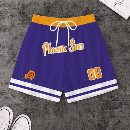 [HOT DEAL] NEW CUSTOMIZED NBA21 PSU PHOENIX SUNS SHORT PANTS