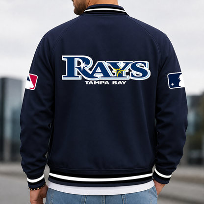[HOMERUN DEAL] NEW CUSTOMIZED MLB21 TBR TAMPA BAY RAYS MULTICOLOR MEN'S CASUAL JACKET
