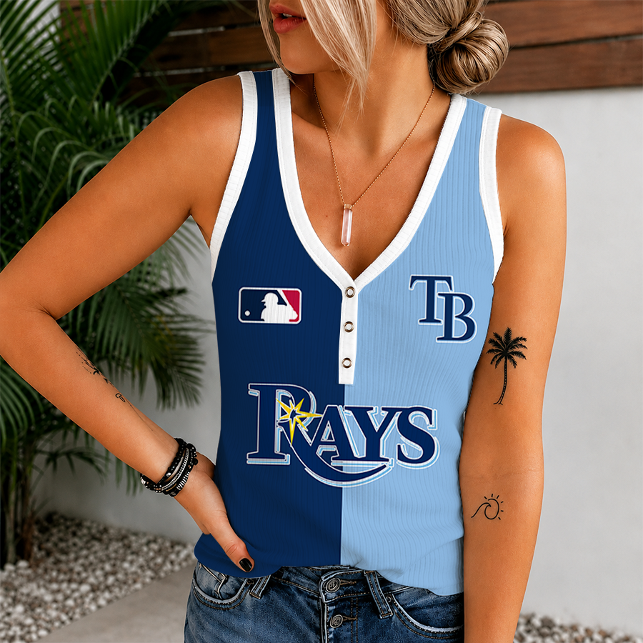 [HOMERUN DEAL] NEW CUSTOMIZED MLB21 TBR TAMPA BAY RAYS WOMEN'S V-NECK TANK TOP