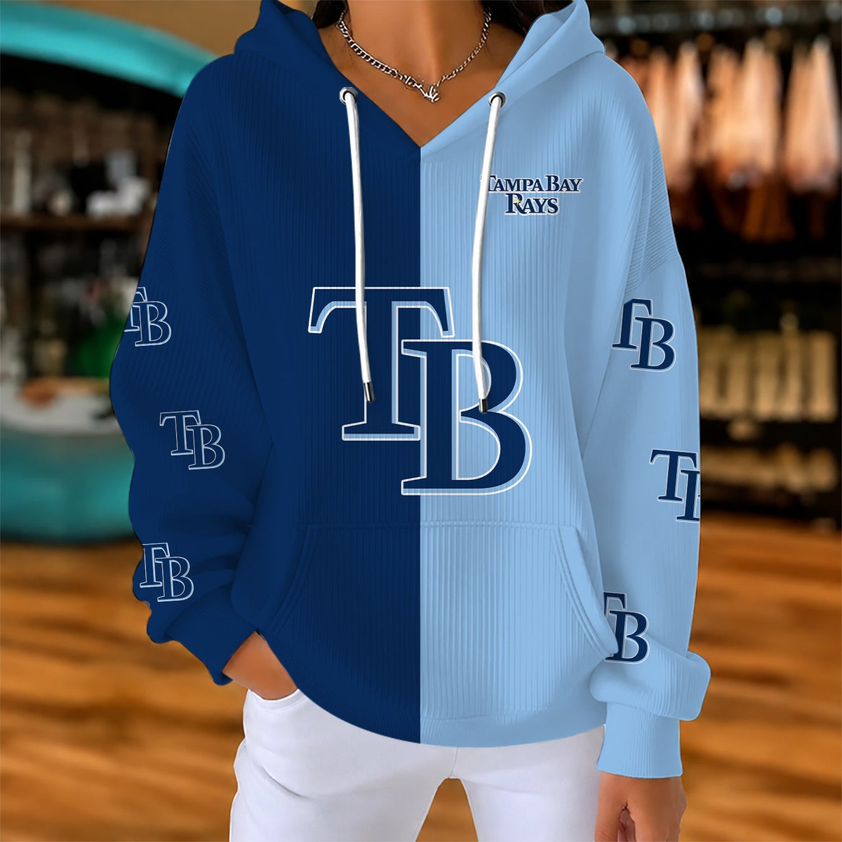 [HOMERUN DEAL] NEW CUSTOMIZED MLB21 TBR TAMPA BAY RAYS RIBBED HOODIE & SWEATSHIRT