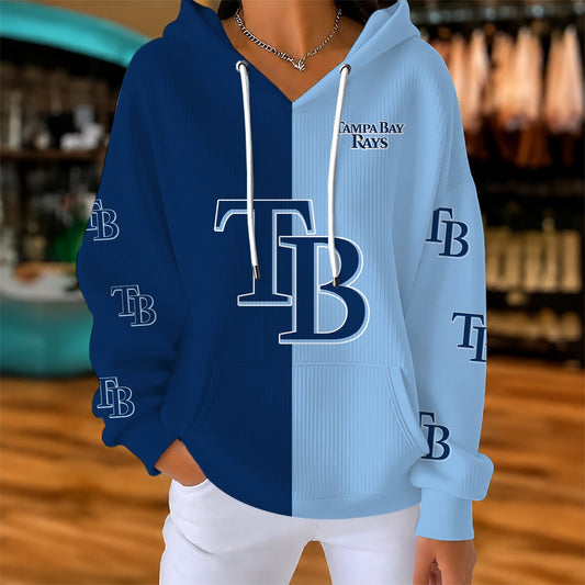 [HOMERUN DEAL] NEW CUSTOMIZED MLB21 TBR TAMPA BAY RAYS RIBBED HOODIE & SWEATSHIRT