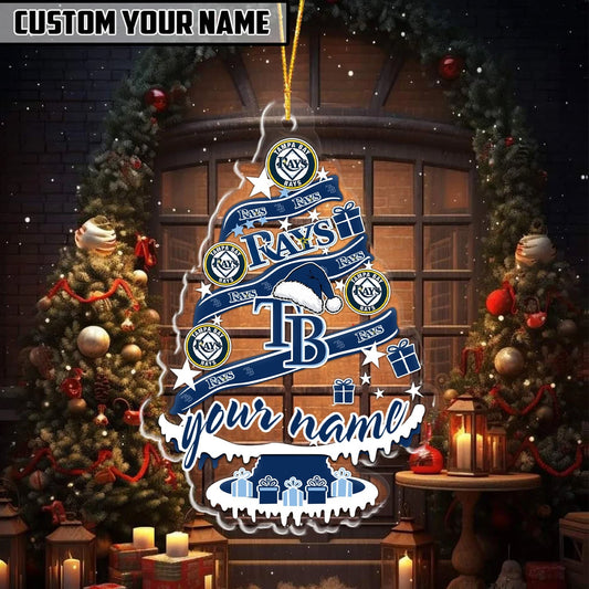 [HOMERUN DEAL] NEW CUSTOMIZED MLB21 TBR TAMPA BAY RAYS CHRISTMAS ACRYLIC ORNAMENT