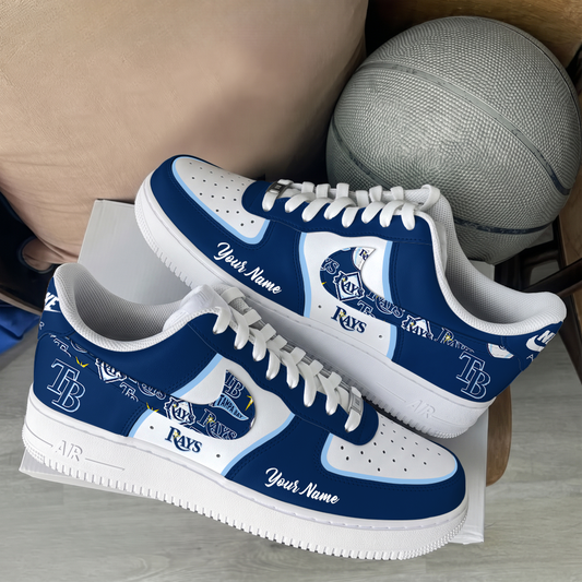 [HOMERUN DEAL] NEW CUSTOMIZED MLB21 TBR TAMPA BAY RAYS AF1 SHOES