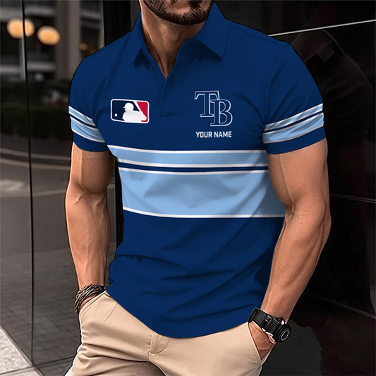 [HOMERUN DEAL] NEW CUSTOMIZED MLB21 TBR TAMPA BAY RAYS POLO SHIRT