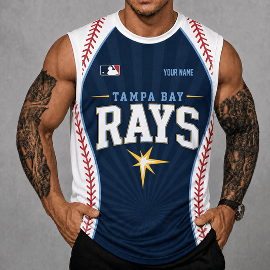 [HOMERUN DEAL] NEW CUSTOMIZED MLB21 TBR TAMPA BAY RAYS TANK TOP & GYM SHIRT