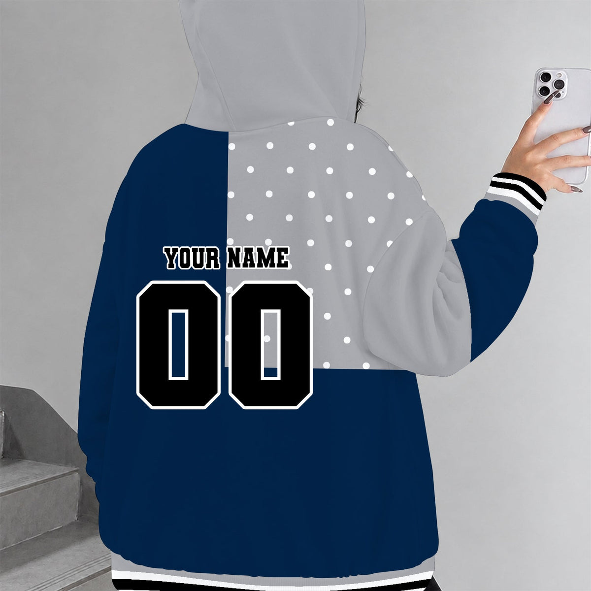 [SLAM DUNK DEAL] NEW CUSTOMIZED NCAA MAM21 UCH UCONN HUSKIES STRAPPY ZIP HOODIE