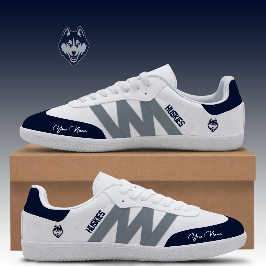 [SLAM DUNK DEAL] NEW CUSTOMIZED NCAA MAM21 UCH UCONN HUSKIES CLASSIC SNEAKERS