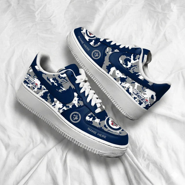[PUCK DROP DEAL] NEW CUSTOMIZED NHL21 WPJ WINNIPEG JETS AF1 SHOES