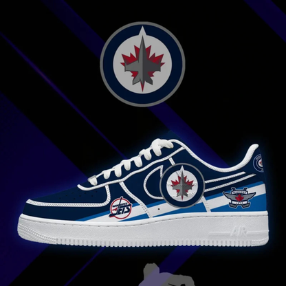 [PUCK DROP DEAL] NEW CUSTOMIZED NHL21 WPJ WINNIPEG JETS AF1 SHOES