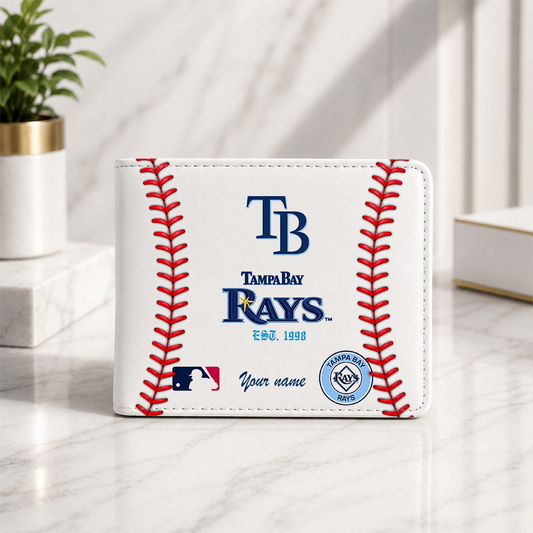 [HOMERUN DEAL] NEW CUSTOMIZED MLB21 TBR TAMPA BAY RAYS LEATHER WALLET