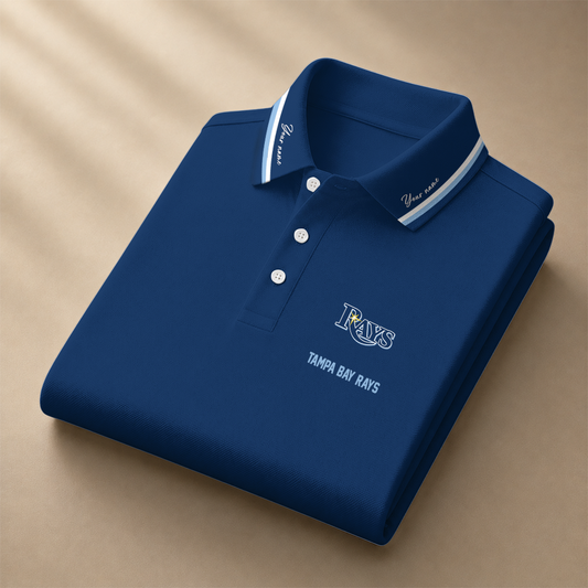 [HOMERUN DEAL] NEW CUSTOMIZED MLB21 TBR TAMPA BAY RAYS POLO SHIRT