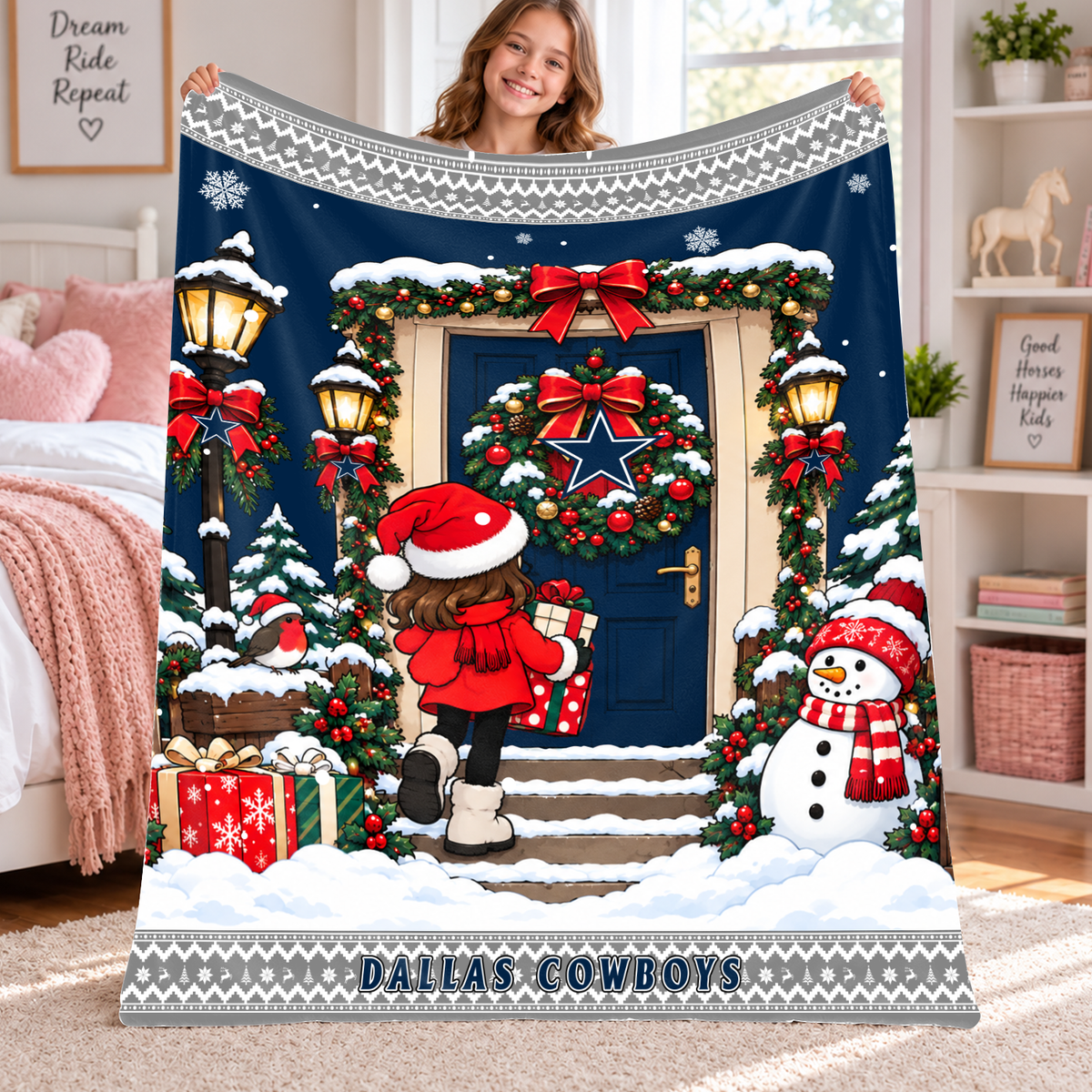 [TOUCHDOWN DEAL] NEW CUSTOMIZED NFL21 DCB THE COWBOYS FLEECE BLANKET