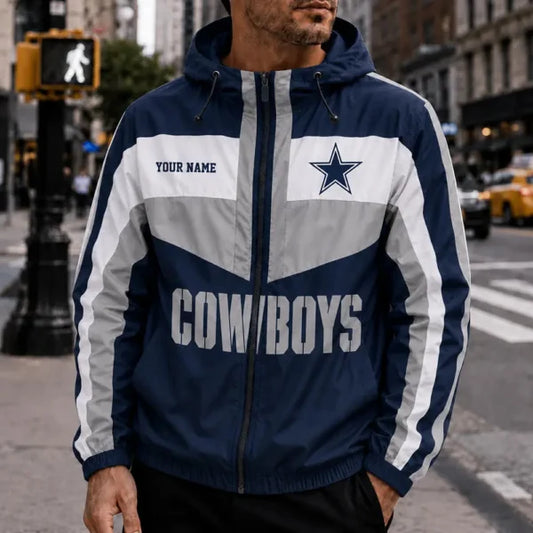 [TOUCHDOWN DEAL] NEW CUSTOMIZED NFL21 DCB DALLAS COWBOYS WINDBREAKER JACKET