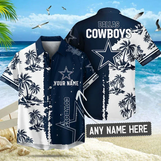 [TOUCHDOWN DEAL] NEW CUSTOMIZED UNISEX NFL21 DCB DALLAS COWBOYS HAWAIIAN SHIRT & SHORTS SET