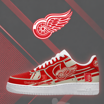 [PUCK DROP DEAL] NEW CUSTOMIZED NHL22 DRW DETROIT RED WINGS AF1 SHOES