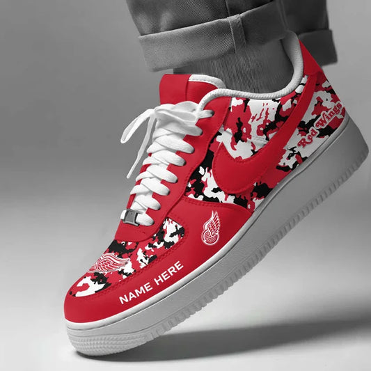 [PUCK DROP DEAL] NEW CUSTOMIZED NHL22 DRW DETROIT RED WINGS AF1 SHOES