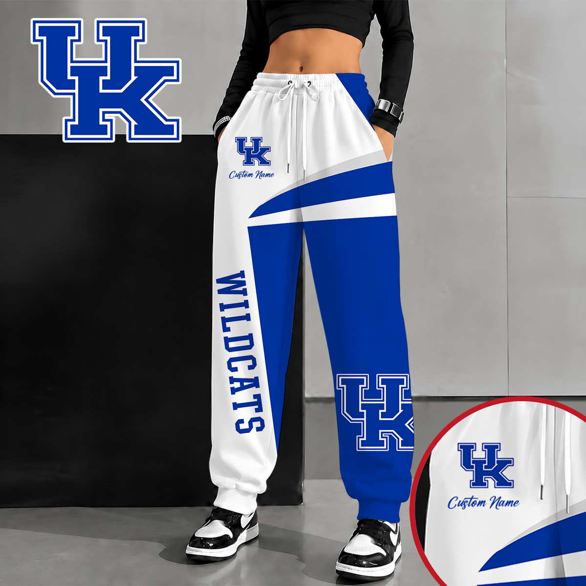 [SLAM DUNK DEAL] NEW CUSTOMIZED NCAA MAM22 KEW KENTUCKY WILDCATS SWEATPANTS