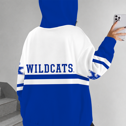 [FAN FAVORITE] NEW CUSTOMIZED NCAA MAM22 KEW KENTUCKY WILDCATS STRAPPY ZIP HOODIE