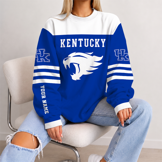 [SLAM DUNK DEAL] NEW CUSTOMIZED NCAA MAM22 KEW KENTUCKY WILDCATS STRAPPY UNISEX SWEATSHIRT