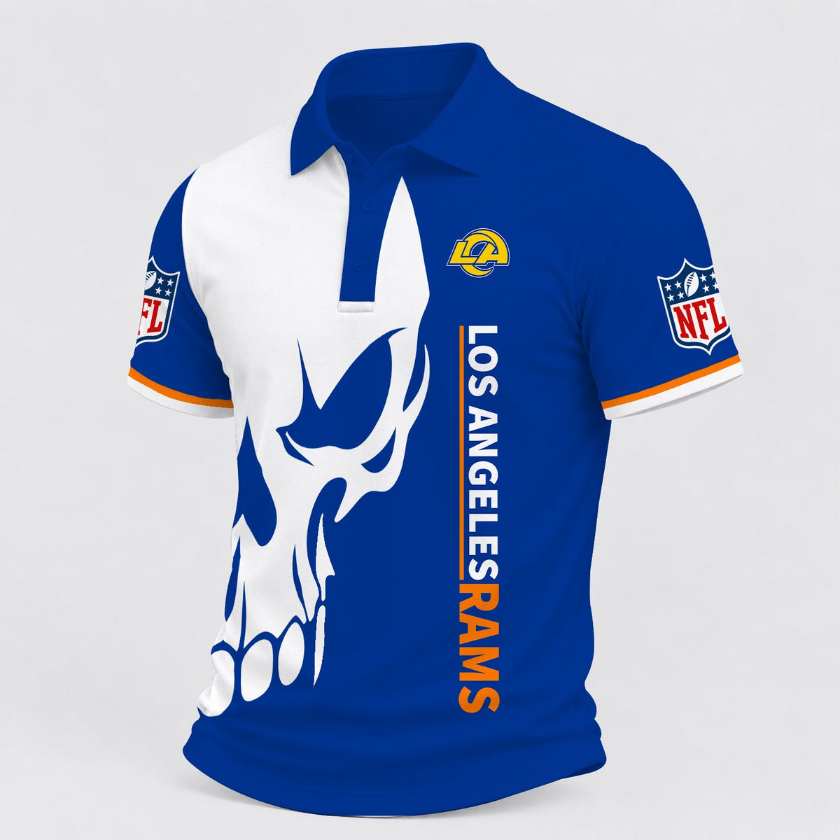 [TOUCHDOWN DEAL] NEW CUSTOMIZED NFL22 LAR LOS ANGELES RAMS POLO SHIRT