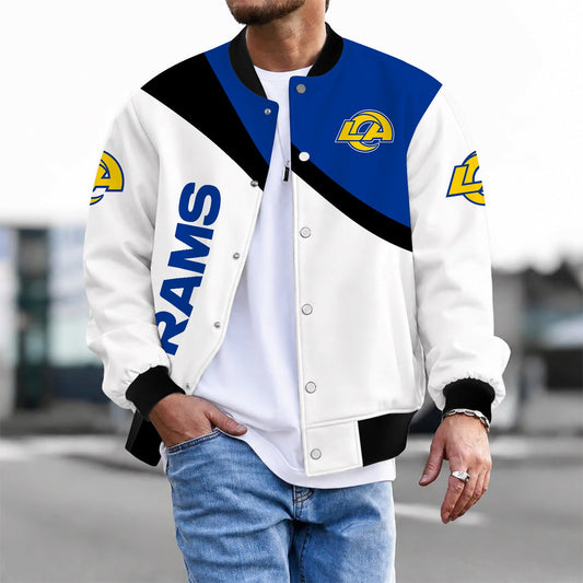 [TOUCHDOWN DEAL] NEW CUSTOMIZED NFL22 LAR LOS ANGELES RAMS SATIN VARSITY & BASEBALL JACKET