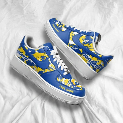 [TOUCHDOWN DEAL] NEW CUSTOMIZED NFL22 LAR LOS ANGELES RAMS AF1 SNEAKERS