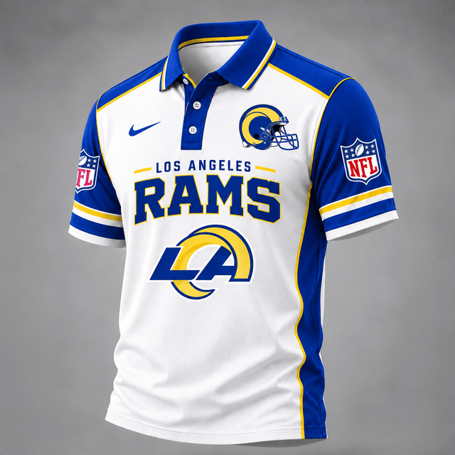 [TOUCHDOWN DEAL] NEW CUSTOMIZED NFL22 LAR THE RAMS POLO SHIRT