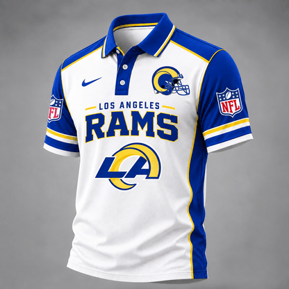 [TOUCHDOWN DEAL] NEW CUSTOMIZED NFL22 LAR THE RAMS POLO SHIRT