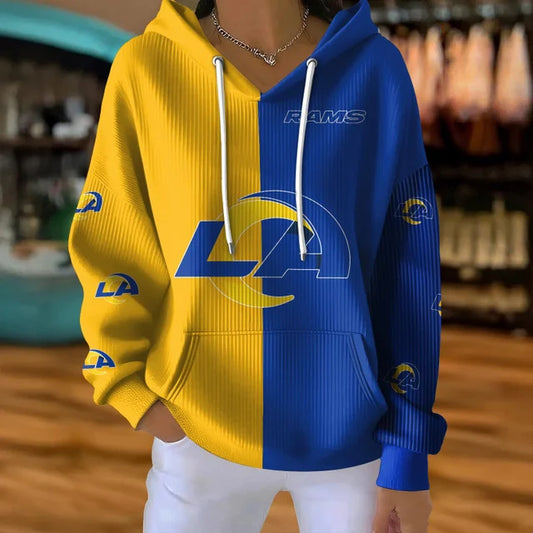 [TOUCHDOWN DEAL] NEW CUSTOMIZED NFL22 LAR LOS ANGELES RAMS RIBBED HOODIE & SWEATSHIRT