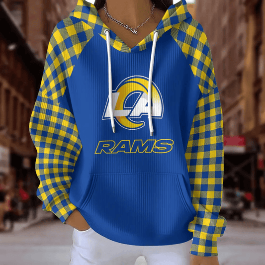 [TOUCHDOWN DEAL] NEW CUSTOMIZED NFL22 LAR LOS ANGELES RAMS RIBBED HOODIE & SWEATSHIRT