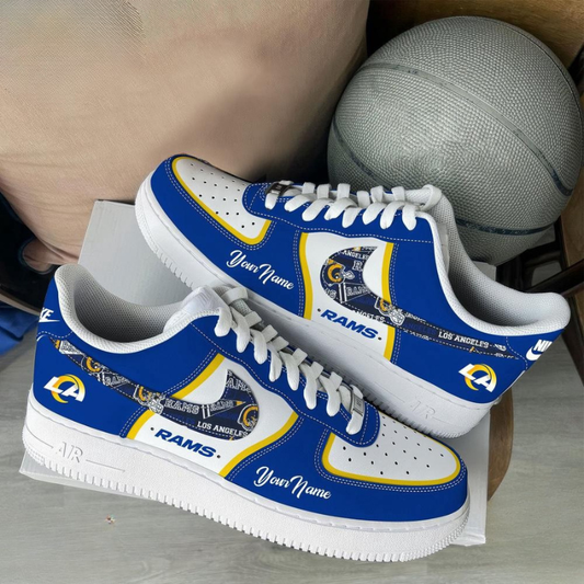 [TOUCHDOWN DEAL] NEW CUSTOMIZED NFL22 LAR LOS ANGELES RAMS AF1 SNEAKERS