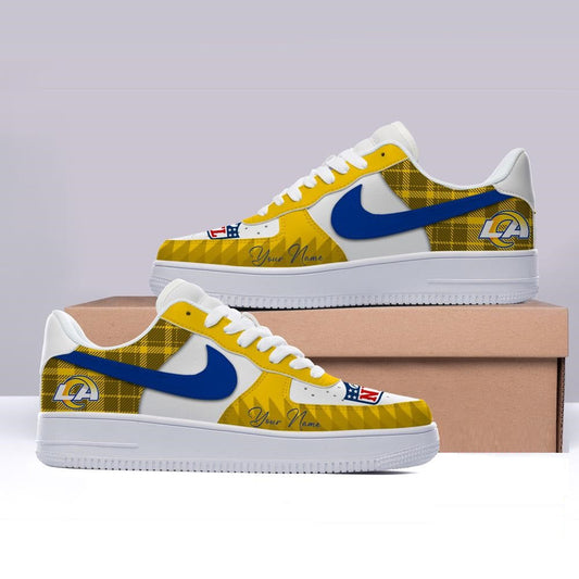 [TOUCHDOWN DEAL] NEW CUSTOMIZED NFL22 LAR LOS ANGELES RAMS AF1 SHOES