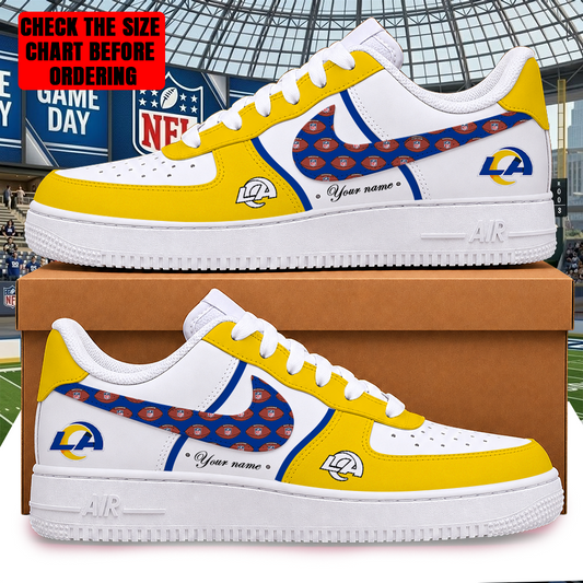 [TOUCHDOWN DEAL] NEW CUSTOMIZED NFL22 LAR LOS ANGELES RAMS AF1 SHOES