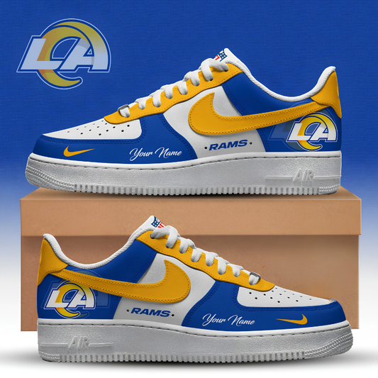 [TOUCHDOWN DEAL] NEW CUSTOMIZED NFL22 LAR LOS ANGELES RAMS AF1 SNEAKERS