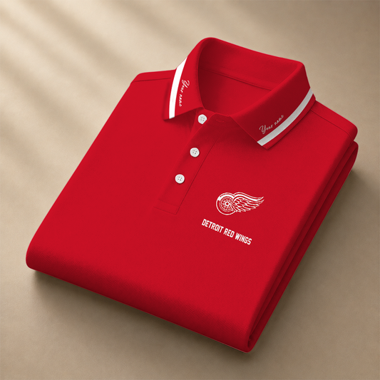 [PUCK DROP DEAL] NEW CUSTOMIZED NHL22 DRW DETROIT RED WINGS POLO SHIRT