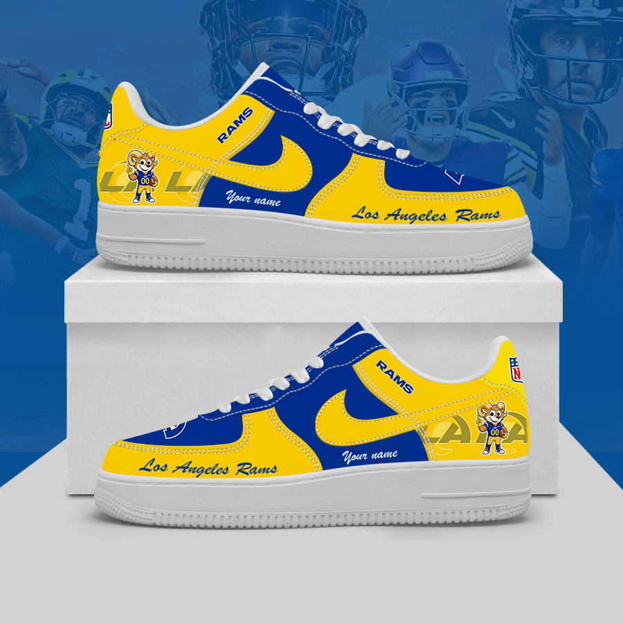 [TOUCHDOWN DEAL] NEW CUSTOMIZED NFL22 LAR LOS ANGELES RAMS AF1 SHOES