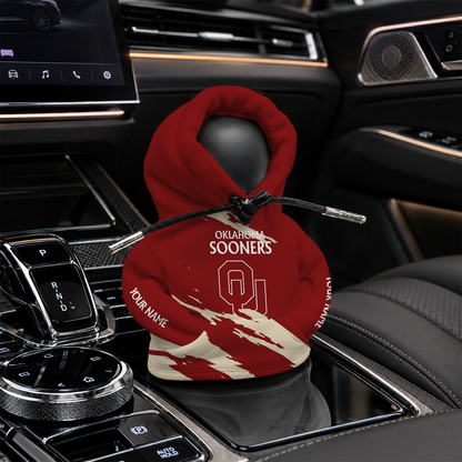 [HOMERUN DEAL] NEW CUSTOMIZED NCAA CWS22 OUS OKLAHOMA SOONERS AUTOMOTIVE HOODIE SHIFT KNOB COVER