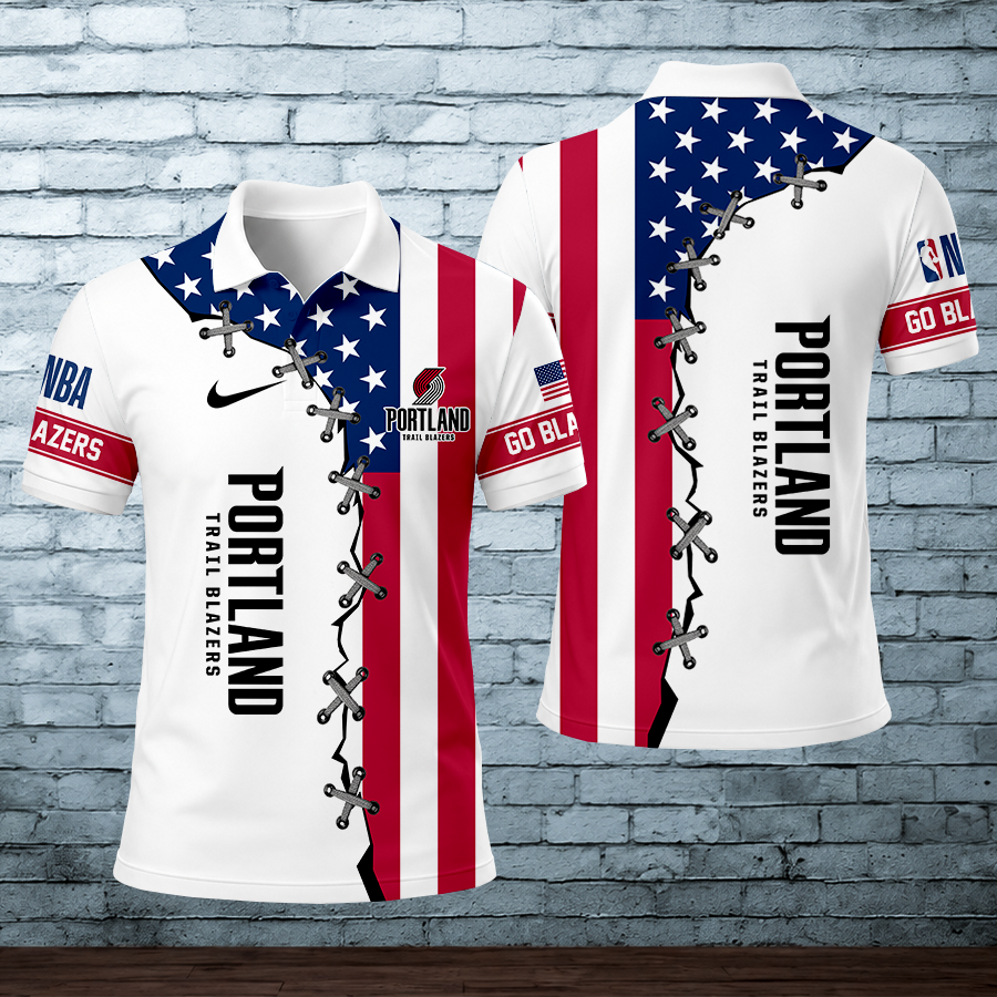 [HOT DEAL] NEW CUSTOMIZED NBA22 PTB PORTLAND TRAIL BLAZERS POLO SHIRT