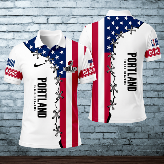 [HOT DEAL] NEW CUSTOMIZED NBA22 PTB PORTLAND TRAIL BLAZERS POLO SHIRT